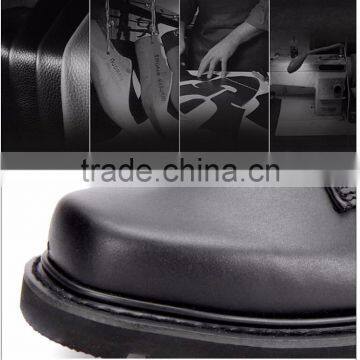 Black Genuine Cow Leather Goodyear Welted Men Safety Shoes photo-5