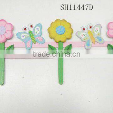 Spring Butterfly in Flower Wooden Garden Yard Stakes for Decoration photo-2