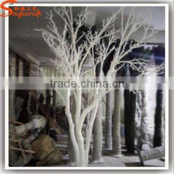 Artificial no Leaves of Tree Trunk White Wooden Trunkdecoration Fiberglass Artificial Trunk for Sale photo-2