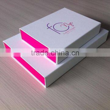 White printed rigid paper folding box for gift ,jewelry folding paper boxes ,Foldable boxes and packahing