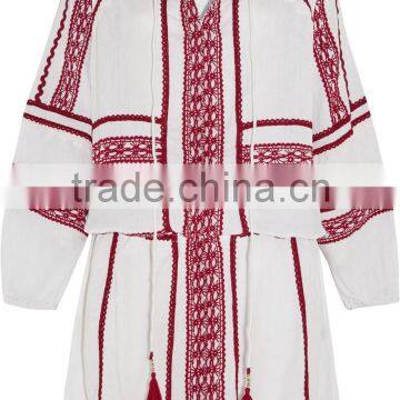 Latest Boho Embroidered Dress Hand Embroidery Design For Dress Girls Dress Names With Pictures HSD6857 photo-4