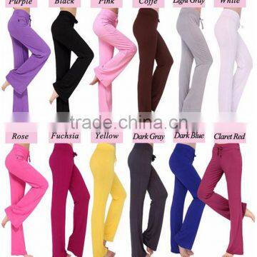 Wholesale Women Breathable Women Wide Leg Bamboo Yoga Pants