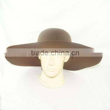 Brown Color Wide Brim Hard Hat, Mens Felt Hat photo-4