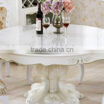 Soft Glass Transparent Waterproof Mat Custom Round PVC Round Table Cloth Tablecloth With Frosted Crystal Plate photo-2
