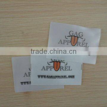 New fashion customized high quality screen printed clothing label