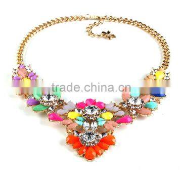 Multicolor Resin Gems Women Simple Necklace ,yiwu Jewelry Factory photo-3