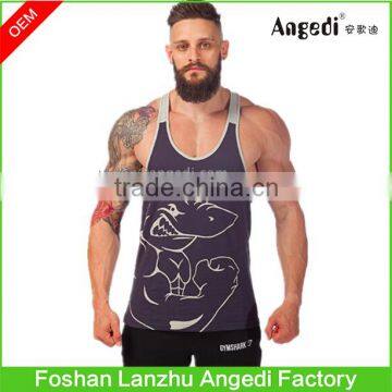 Mens' muscle stringer Mens stringer bodybuilding tank top gym single Y-back muscle racier