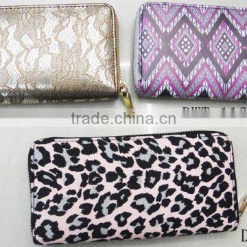 Fashion New Latest Cute Zipper Round pu Leather Lace Wallet for Woman photo-3