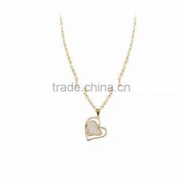 Indian Designer Gold Plated CZ Studded Heart Pendant