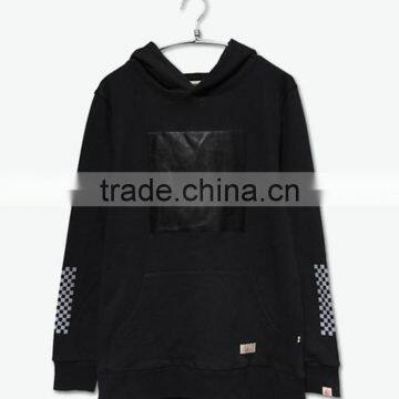 Cotton and Leather Hoodies Sportswear Manufacture photo-2