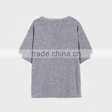Donguan Women T-shirt 100%cotton Geometric Print Short Sleeve Round Neck Ladies T-shirt photo-2