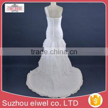 2017 China Manufacturer Customized Sleeveless Chiffon Pleated Skirt Wedding Dress photo-3
