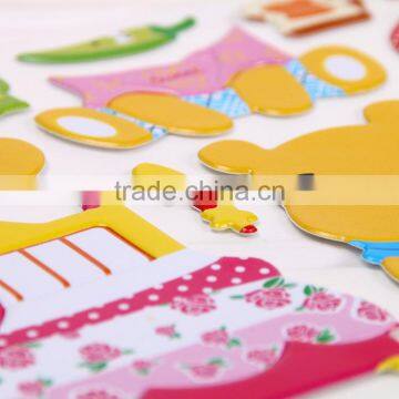 3D Pop-up Sticker Children Toy Adom Stikcer With Crystal Kinds Education Puffy DIY Sticker Glittle Sticker photo-5