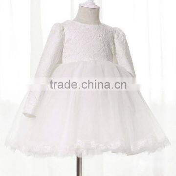 Ages 2-16years long sleeve lace dress tutu dress princess dress with bow 2016