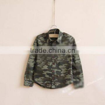 New Boy And Girl T Shirt Cool Camouflage Pattern Trun Down Collar Children Casual Clothing Cotton OC40323-22