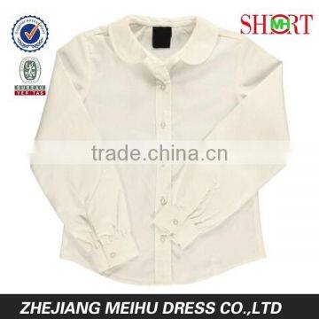 Girls Long Sleeve Peter Pan Fitted Shirt photo-4