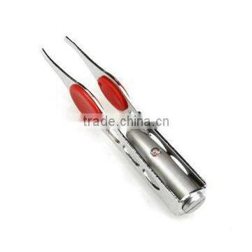 LED Light Eyebrow Tweezers - Stainless Steel Eyebrow Tweezers