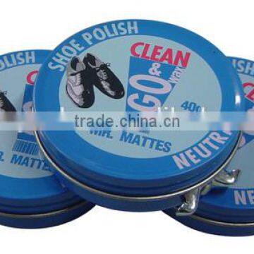 Waterproof greasy black tin shoe polish