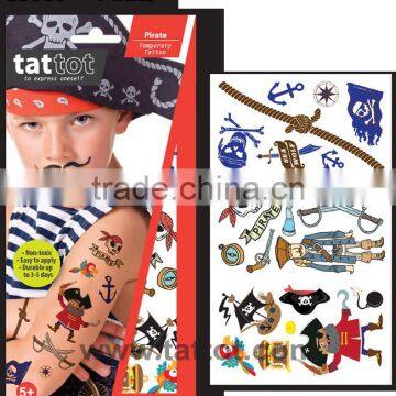 Colorful Temp Tattoo Kid temporary tattoos sticker - Pirate boy