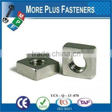 Made in Taiwan Plain Finish Steel Heavy Black Phosphate Zinc Plated Steel Square Nut