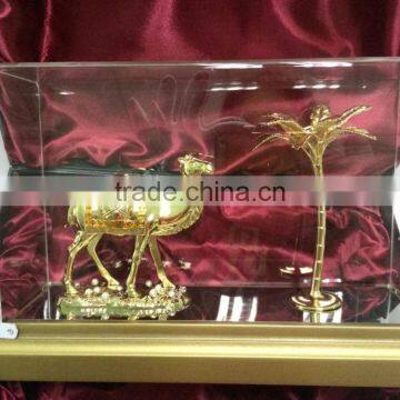 24K GOLDEN PLATING CAMEL AND PALM TREE Arabic Traditional Gifts photo-3