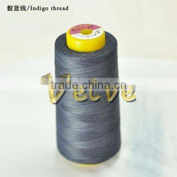 Indigo sewing thread thread