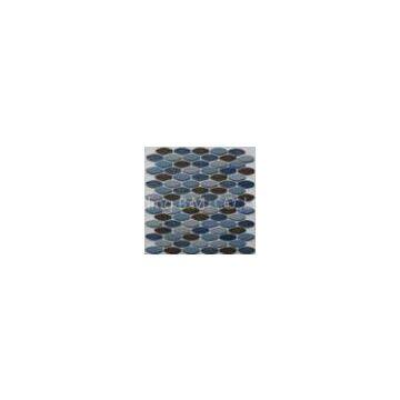 Dark Blended Porcelain Ceramic Mosaic Tiles , Square Interior Wall Tile