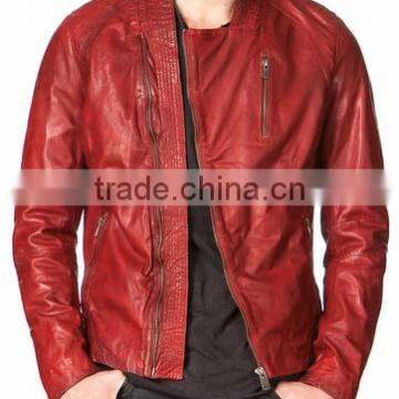 Bike Leather Jacket Hight Quality Sheep Skin Slim Fit photo-6