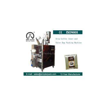 Drip Brazil Coffee Bag Packing Machine by Ultrasonic Sealing with Outer Envelop