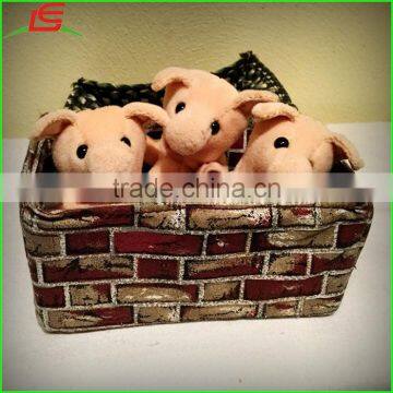 Custom Plush Full Body 3 Pigs In House Hand Puppet