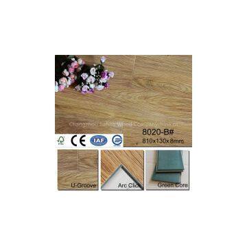 Waterproor Unilin U-Groove Wood Laminated Flooring (FOB price)