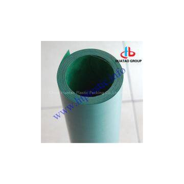 green flocky PS rolls for packaging