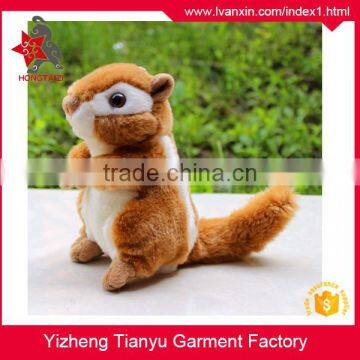 Custom plush toy 18cm wild animal cute squirrel kids gift plush squirrel toy