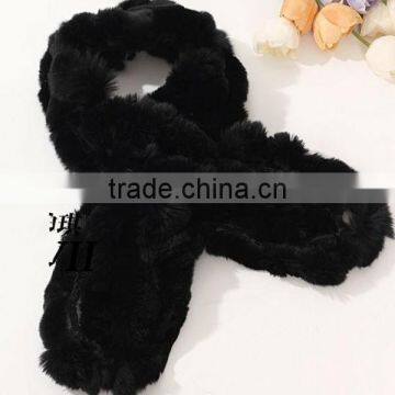 2017 best selling fashionable rex rabbit fur scarf