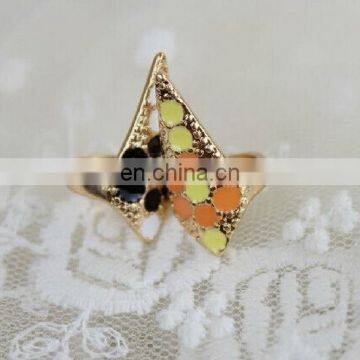 Fashion New Design Exaggerate Colorful Enamel Women's Alloy Finger Ring