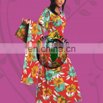 womens boubou caftan african prints floral printted maxi dress