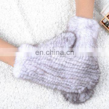 Winter weaven mink fur mittens ladies mittens for women wholesale