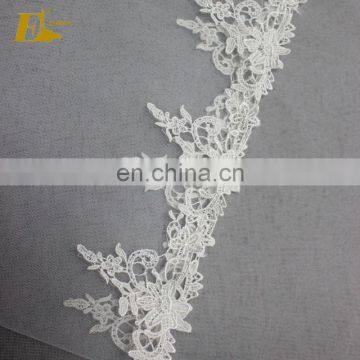 ED Bridal Wholesale Short 140cm Lace Trim White Ivory Bridal Veil For Wedding photo-6