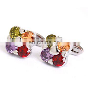 Wedding cufflinks colorful crystal luxury style for shirt