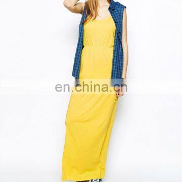 CHEFON Only Jersey Yellow Maxi Dress photo-2