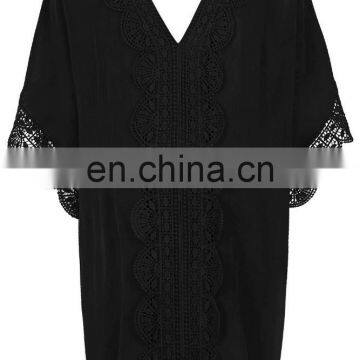 Lace Trim Kaftan Max Fashion Maternity Shirts photo-5