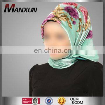 Nice muslim fashion printed women hijab customized digital shawl 2017