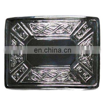 Scottish Celtic Thistle Knot Studded Design Kilt Belt Buckle