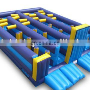 Rotatoe sack race inflatable,blue inflatable obstacle course