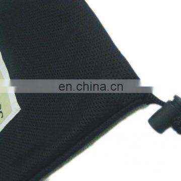 Black Quality Nylon Mesh Drawstring Bag With Plastic Switch Small Hole Mesh Bag Wholesale Embroidery Logo on Bag photo-2