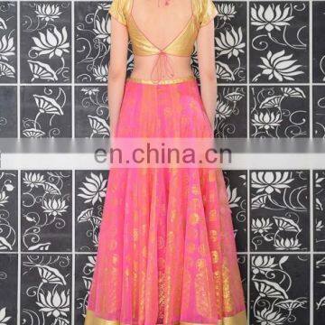 Beautiful Lengha Set With Golden Prints Lengha Set With Golden Prints photo-3