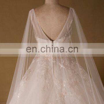 Cape Style Camo Cinderella Eiffel Wedding Dress photo-3