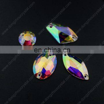 AB Flat Back Crystal Sew on Rhinestone From Dongzhou Crystal