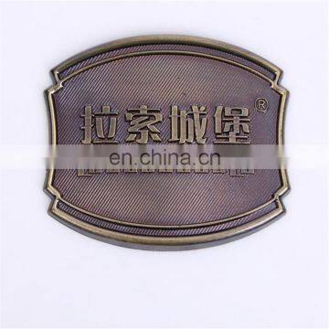 No Minimum 3M Adhesive Type Vintage Style Custom Embossed Logo Sqaure Metal Alloy Luxury Wine Box Label