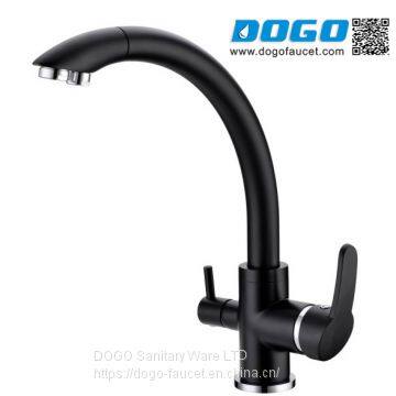 Dogo Factory Wholesale KaiPing Taps Black China Faucet 3 Way Kitchen Faucet